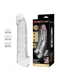 Прозрачный фаллоудлинитель с подхватом мошонки Silas - 26 см. - Baile - в Новокуйбышевске купить с доставкой