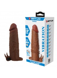 Коричневая насадка на пенис Quillon - 20 см. - Baile - в Новокуйбышевске купить с доставкой