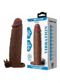 Коричневая насадка на пенис Xerxes - 22 см. - Baile - в Новокуйбышевске купить с доставкой