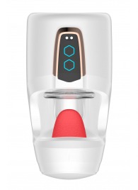 Белый мастурбатор с язычком и возвратно-поступательными движениями - Secwell - в Новокуйбышевске купить с доставкой