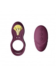 Фиолетовое эрекционное виброкольцо Bayek с пультом ДУ - Zalo - в Новокуйбышевске купить с доставкой