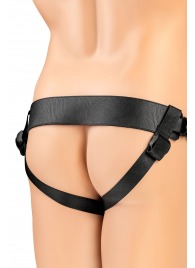 Телесный фаллопротез на черных ремнях Conall - 15 см. - ToyFa - купить с доставкой в Новокуйбышевске