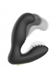 Черный вибромассажер простаты с ротацией и пультом ДУ - Ibiza - в Новокуйбышевске купить с доставкой