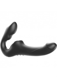 Черный безремневой страпон с 3 моторами - Ibiza - купить с доставкой в Новокуйбышевске