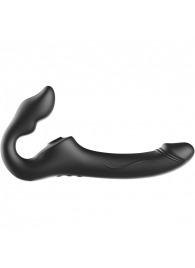 Черный безремневой страпон с 3 моторами - Ibiza - купить с доставкой в Новокуйбышевске