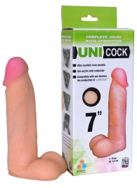 Фаллическая насадка Харнесс UNICOCK 7  - 19 см. - LOVETOY (А-Полимер) - купить с доставкой в Новокуйбышевске
