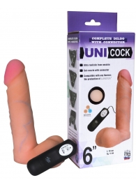 Фаллическая насадка Харнесс UNICOCK 6  с вибрацией - 18 см. - LOVETOY (А-Полимер) - купить с доставкой в Новокуйбышевске