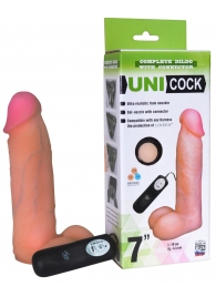 Фаллическая насадка Харнесс UNICOCK 7  с вибрацией - 19 см. - LOVETOY (А-Полимер) - купить с доставкой в Новокуйбышевске