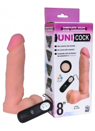 Фаллическая насадка Харнесс UNICOCK 8  с вибрацией - 20 см. - LOVETOY (А-Полимер) - купить с доставкой в Новокуйбышевске