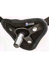 Страпон с 2 насадками и вибрацией UniStrap - 20 и 18 см. - LOVETOY (А-Полимер) - купить с доставкой в Новокуйбышевске