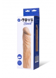 Насадка с ярко выраженной головкой и рельефным стволом - 19 см. - A-toys - в Новокуйбышевске купить с доставкой