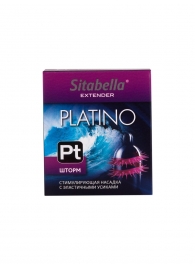 Стимулирующая насадка со спиралью из усиков Platino  Шторм - Sitabella - купить с доставкой в Новокуйбышевске