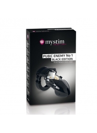 Пояс верности с электростимуляцией Mystim Pubic Enemy No1 Black Edition - MyStim - купить с доставкой в Новокуйбышевске