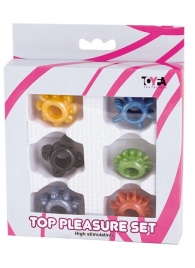 Набор из 6 разноцветных эрекционных колец - Toyfa Basic - в Новокуйбышевске купить с доставкой