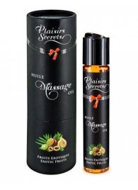 Массажное масло с ароматом экзотических фруктов Huile de Massage Gourmande Fruits Exotiques - 59 мл. - Plaisir Secret - купить с доставкой в Новокуйбышевске