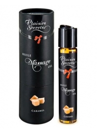 Массажное масло с ароматом карамели Huile de Massage Gourmande Caramel - 59 мл. - Plaisir Secret - купить с доставкой в Новокуйбышевске