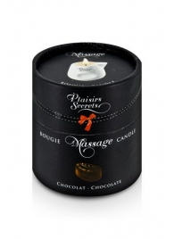Массажная свеча с ароматом шоколада Bougie de Massage Gourmande Chocolat - 80 мл. - Plaisir Secret - купить с доставкой в Новокуйбышевске