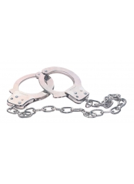 Наручники из металла с длинной цепочкой CHROME HANDCUFFS METAL HANDCUFFS W. KEY - NMC - купить с доставкой в Новокуйбышевске