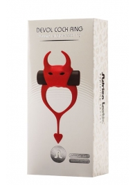 Красное эрекционное кольцо в форме дьяволенка DEVOL COCKRING - Adrien Lastic - в Новокуйбышевске купить с доставкой