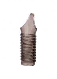 Дымчатая насадка с рёбрышками и подхватом мошонки ToyFa XLover - 12,5 см. - ToyFa - в Новокуйбышевске купить с доставкой