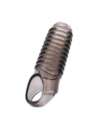 Дымчатая насадка с рёбрышками и подхватом мошонки ToyFa XLover - 12,5 см. - ToyFa - в Новокуйбышевске купить с доставкой