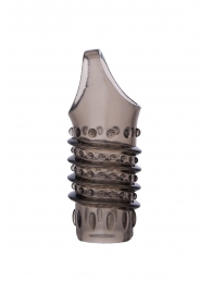 Открытая дымчатая насадка с точками и рёбрами ToyFa XLover - 11,5 см. - ToyFa - в Новокуйбышевске купить с доставкой