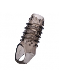 Открытая дымчатая насадка с точками и рёбрами ToyFa XLover - 11,5 см. - ToyFa - в Новокуйбышевске купить с доставкой