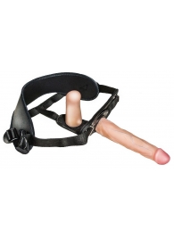 Женский страпон с вагинальной пробкой Woman Strap - 18 см. - LOVETOY (А-Полимер) - купить с доставкой в Новокуйбышевске