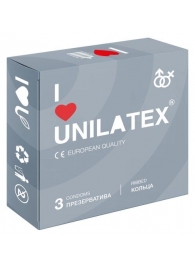 Презервативы с рёбрами Unilatex Ribbed - 3 шт. - Unilatex - купить с доставкой в Новокуйбышевске