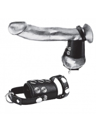 Кольцо на член и мошонку Cock Ring With 2  Ball Stretcher And Optional Weight Ring - BlueLine - в Новокуйбышевске купить с доставкой