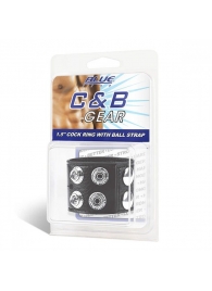 Ремень на член и мошонку 1.5  Cock Ring With Ball Strap - BlueLine - купить с доставкой в Новокуйбышевске
