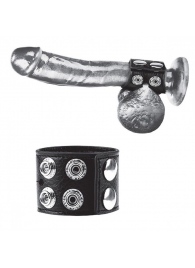 Ремень на член и мошонку 1.5  Cock Ring With Ball Strap - BlueLine - купить с доставкой в Новокуйбышевске