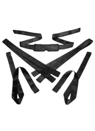 Бондажный набор из сатиновых лент Bordeaux 5 Piece Satin Bondage Set - XR Brands - купить с доставкой в Новокуйбышевске