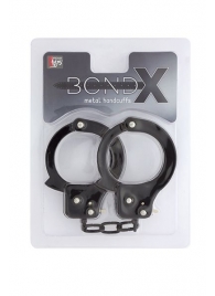 Чёрные наручники из листового металла BONDX METAL CUFFS BLACK - Dream Toys - купить с доставкой в Новокуйбышевске