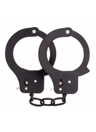 Чёрные наручники из листового металла BONDX METAL CUFFS BLACK - Dream Toys - купить с доставкой в Новокуйбышевске