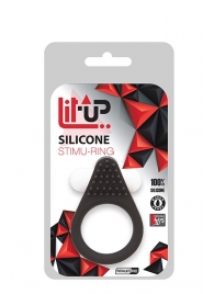 Чёрное эрекционное кольцо LIT-UP SILICONE STIMU RING 1 BLACK - Dream Toys - в Новокуйбышевске купить с доставкой