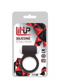 Чёрное эрекционное виброкольцо LIT-UP SILICONE STIMU RING 3 BLACK - Dream Toys - в Новокуйбышевске купить с доставкой