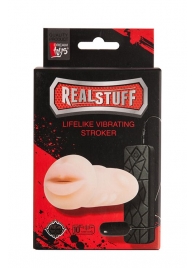 Мастурбатор-ротик с вибрацией REALSTUFF VIBRATING MASTURBATOR MOUTH - Dream Toys - в Новокуйбышевске купить с доставкой