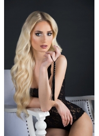 Чёрная мини-плеть из резины Rubber Mini Whip - 22 см. - Blush Novelties - купить с доставкой в Новокуйбышевске