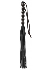 Чёрная мини-плеть из резины Rubber Mini Whip - 22 см. - Blush Novelties - купить с доставкой в Новокуйбышевске