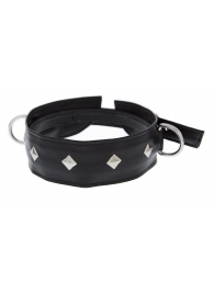 Полиуретановый ошейник с пуклями и D-кольцами Collar with Studs - Blush Novelties - купить с доставкой в Новокуйбышевске