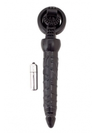 Черная вибронасадка с анальным стимулятором - ToyFa - в Новокуйбышевске купить с доставкой