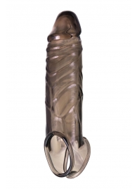 Дымчатая фаллическая насадка с подхватом и закрытой головкой - 16,2 см. - ToyFa - в Новокуйбышевске купить с доставкой