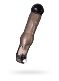 Закрытая фаллическая насадка на пенис с кольцом для фиксации  вибропулей - ToyFa - в Новокуйбышевске купить с доставкой