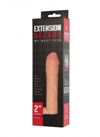 Телесная насадка-удлинитель Extension sleeve с подхватом - 17 см. - Sitabella - в Новокуйбышевске купить с доставкой