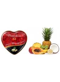 Массажная свеча с ароматом экзотических фруктов Bougie Massage Candle - 35 мл. - Plaisir Secret - купить с доставкой в Новокуйбышевске