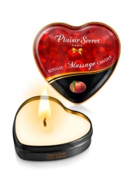 Массажная свеча с ароматом персика Bougie Massage Candle - 35 мл. - Plaisir Secret - купить с доставкой в Новокуйбышевске