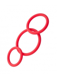Набор из 3 красных эрекционных колец различного диаметра - ToyFa - в Новокуйбышевске купить с доставкой