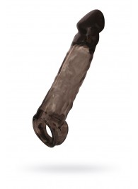 Чёрная насадка на пенис Tс подхватом - 19,5 см. - ToyFa - в Новокуйбышевске купить с доставкой