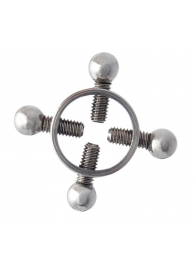 Серебристые зажимы для сосков на винтах - ToyFa - купить с доставкой в Новокуйбышевске